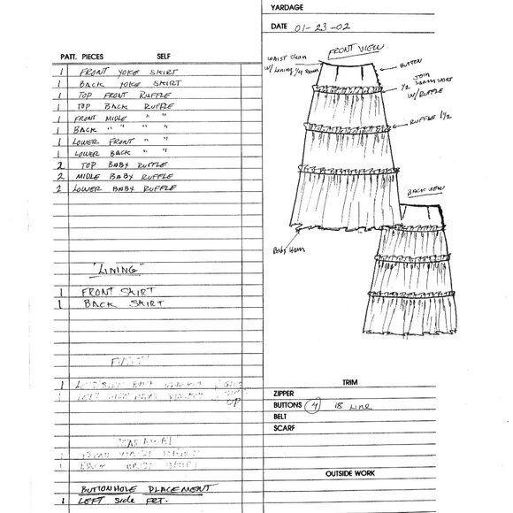 Anna Huling Black Peasant Skirt With Banded Lace Detail - Picture 9 of 13